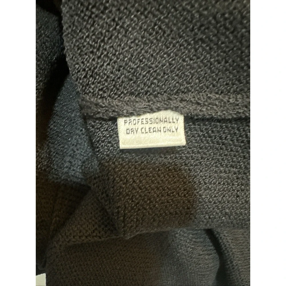 ST. JOHN BASICS ELASTIC WAIST BLACK KNIT Back‎ SLIT LONG PULL ON SKIRT SIZE 8